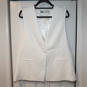 Zara Ivory Sleeveless Vest